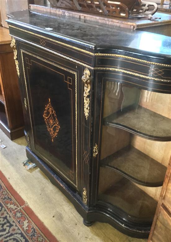 Ebonized inlaid credenza